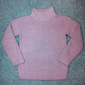 NWT Sz XS Ann Taylor Pink Mock Neck Tunic Sweater